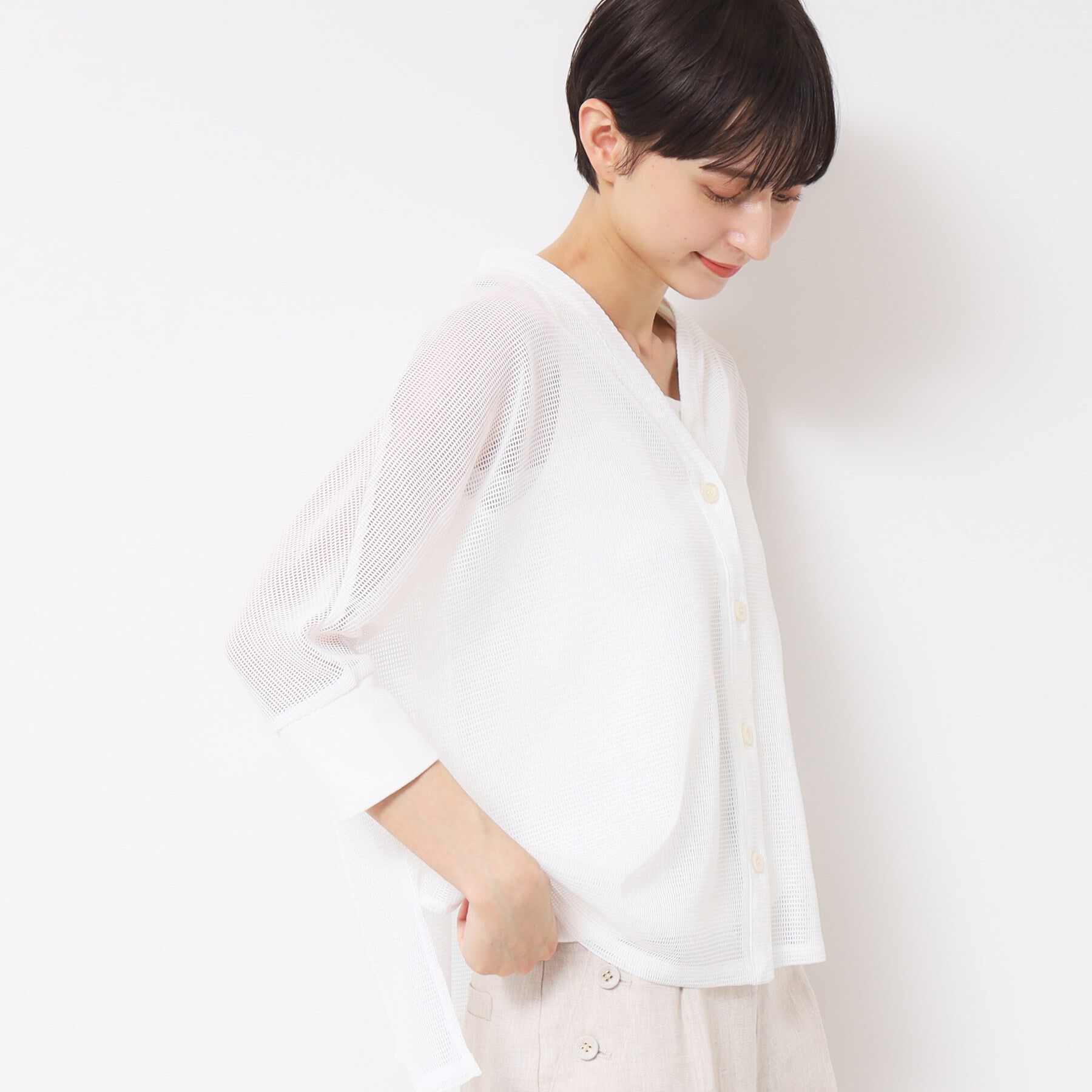 Dessin「【洗える】メッシュカーディガン」|カーディガン|