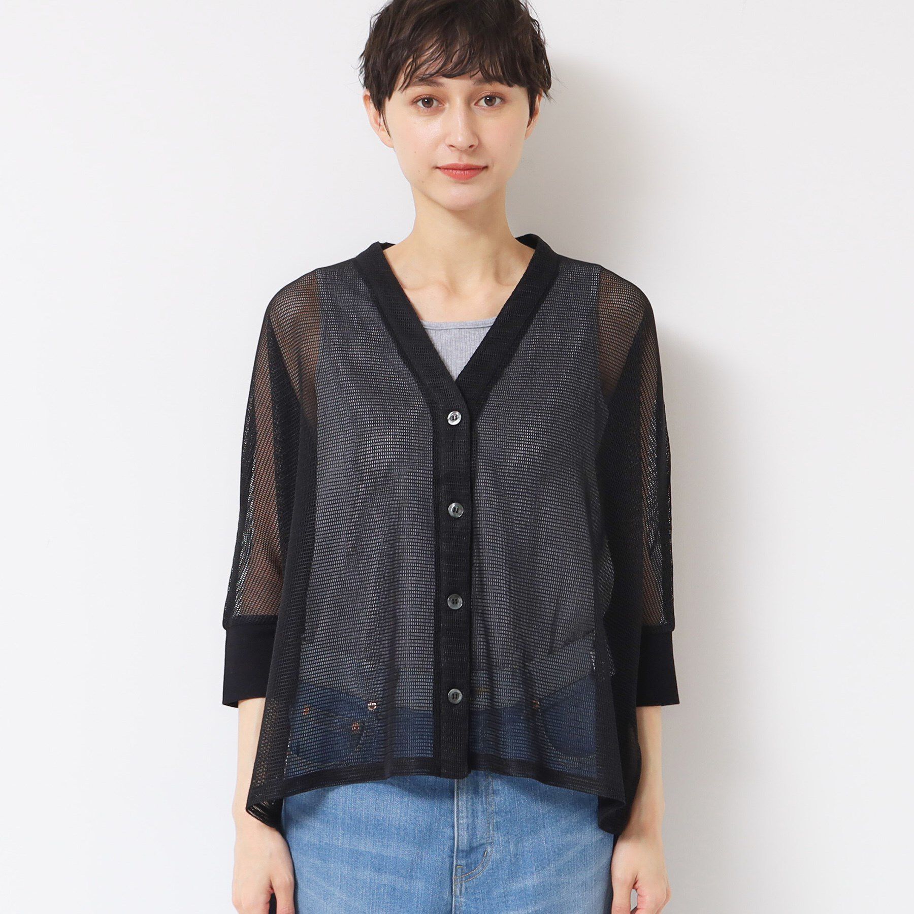 Dessin「【洗える】メッシュカーディガン」|カーディガン|