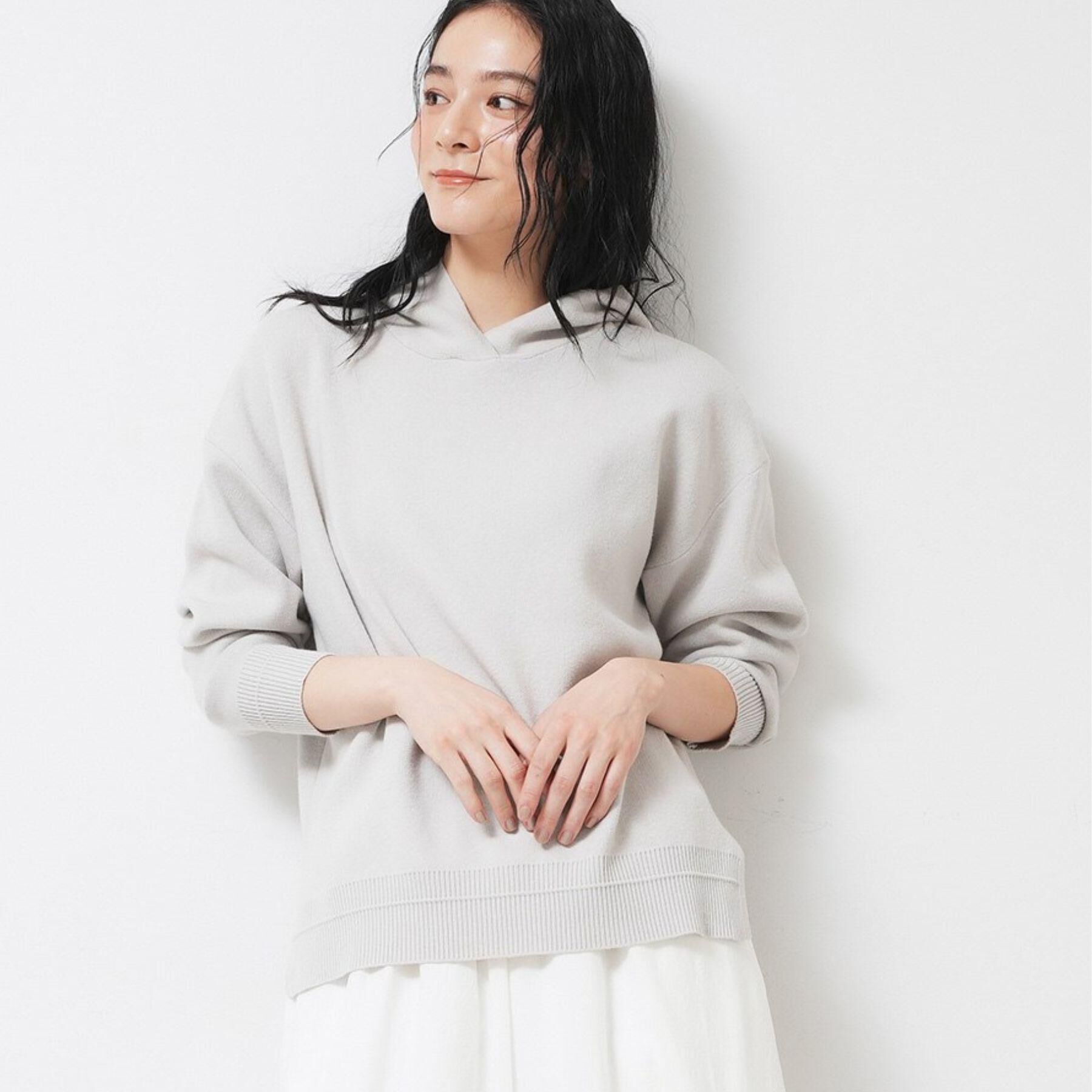 Dessin「【洗える／体型カバー】ちょうどいいニットパーカ」|ニット・セーター|