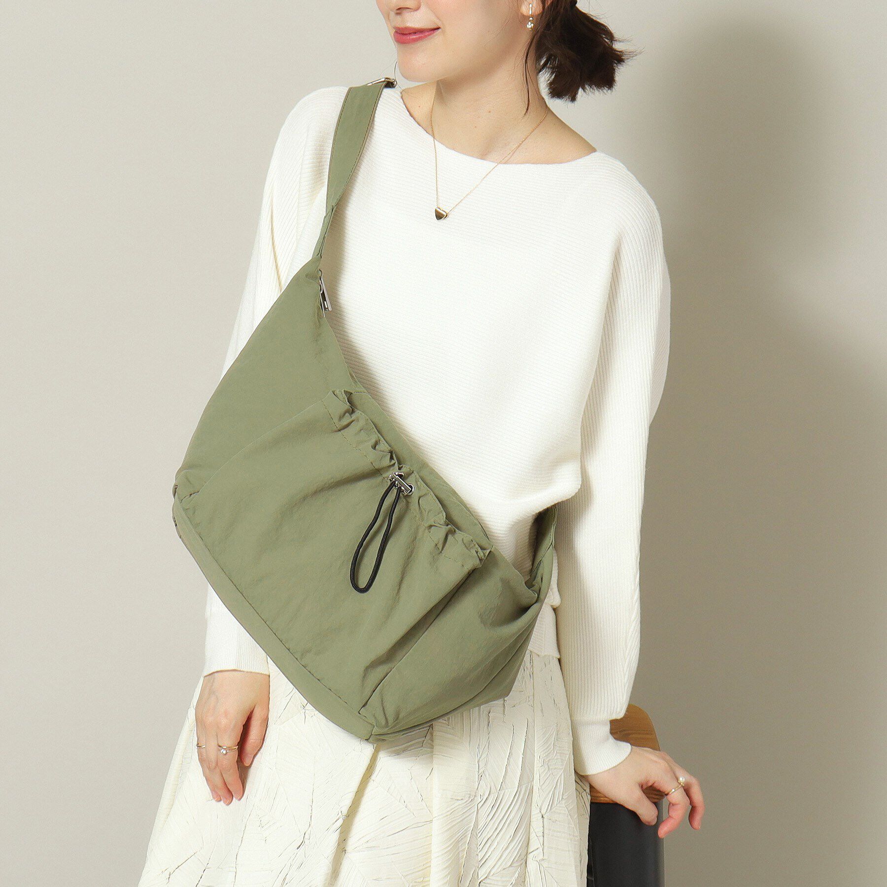 ITS&rsquo;DEMO「ワッシャードロストショルダー」|ショルダー・メッセンジャー|カーキ(027)