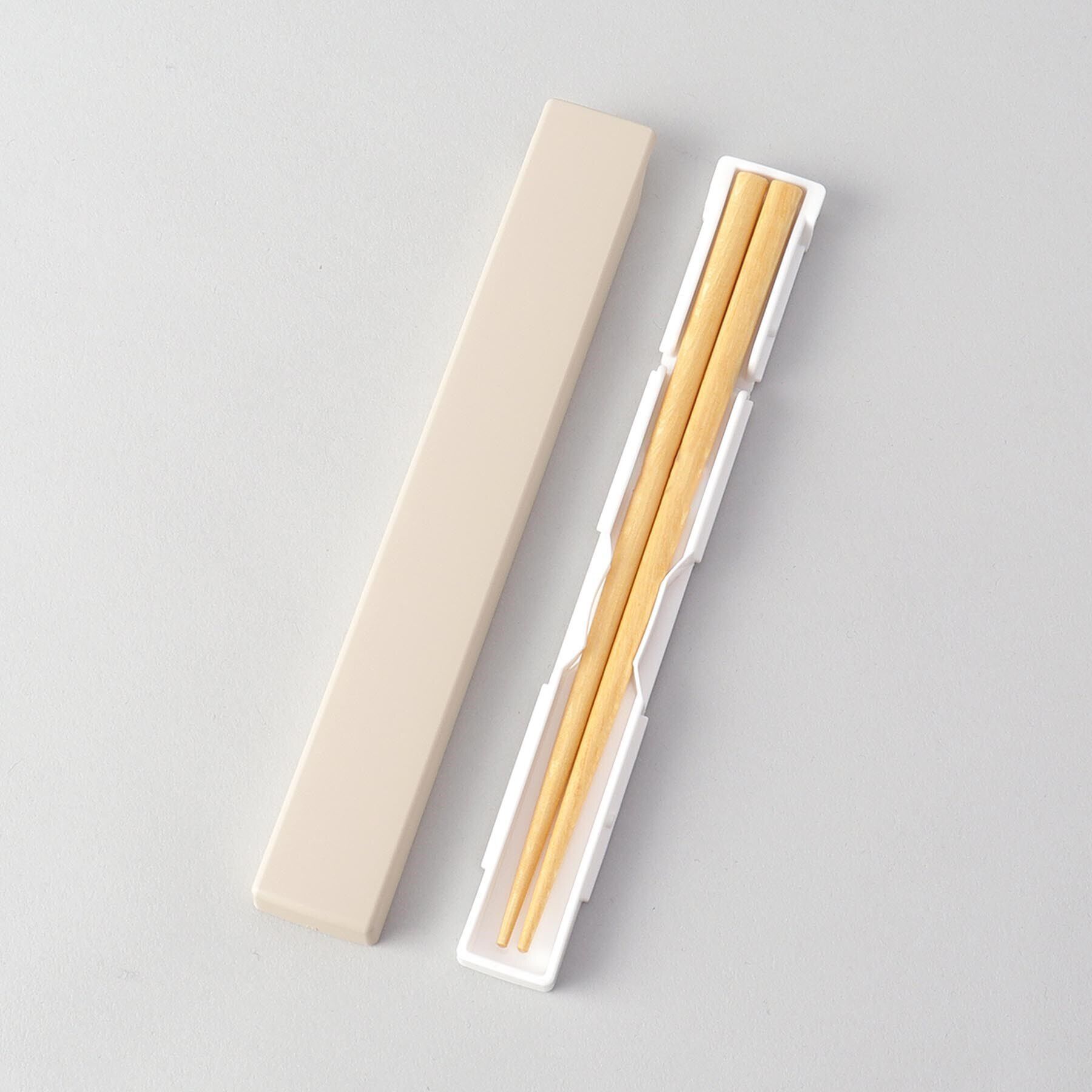 212 KITCHEN STORE「やさしい彩 箸箱＆抗菌箸 白茶色」|食器・キッチングッズ|