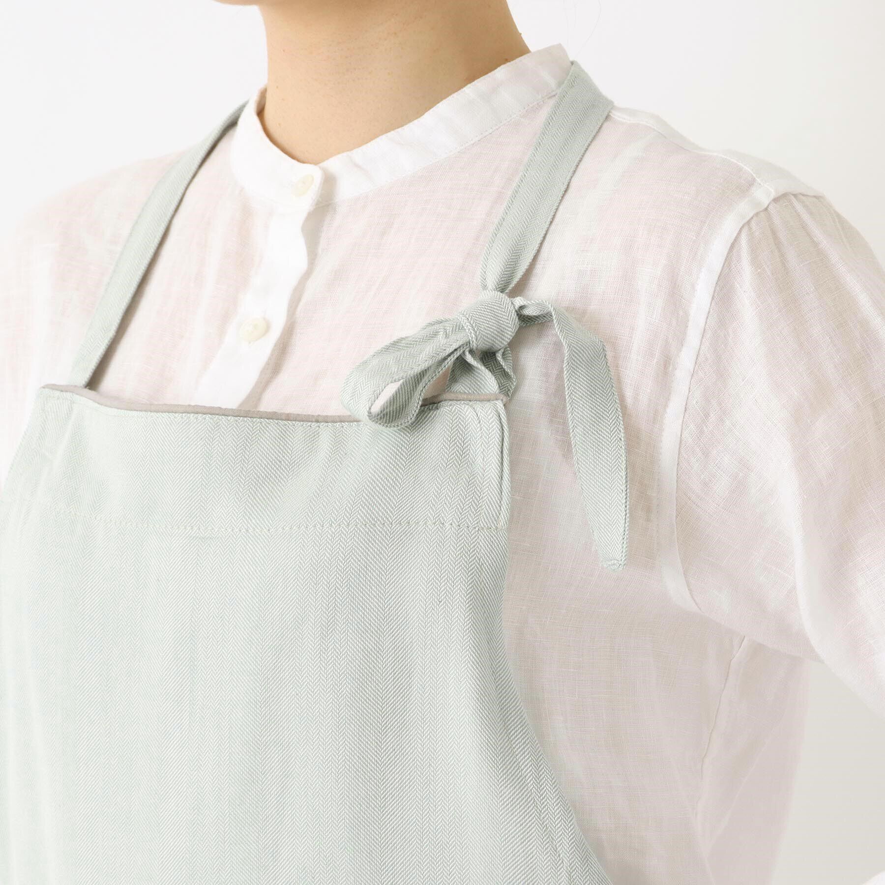 212 KITCHEN STORE「無地ラインエプロン BL」|食器・キッチングッズ|