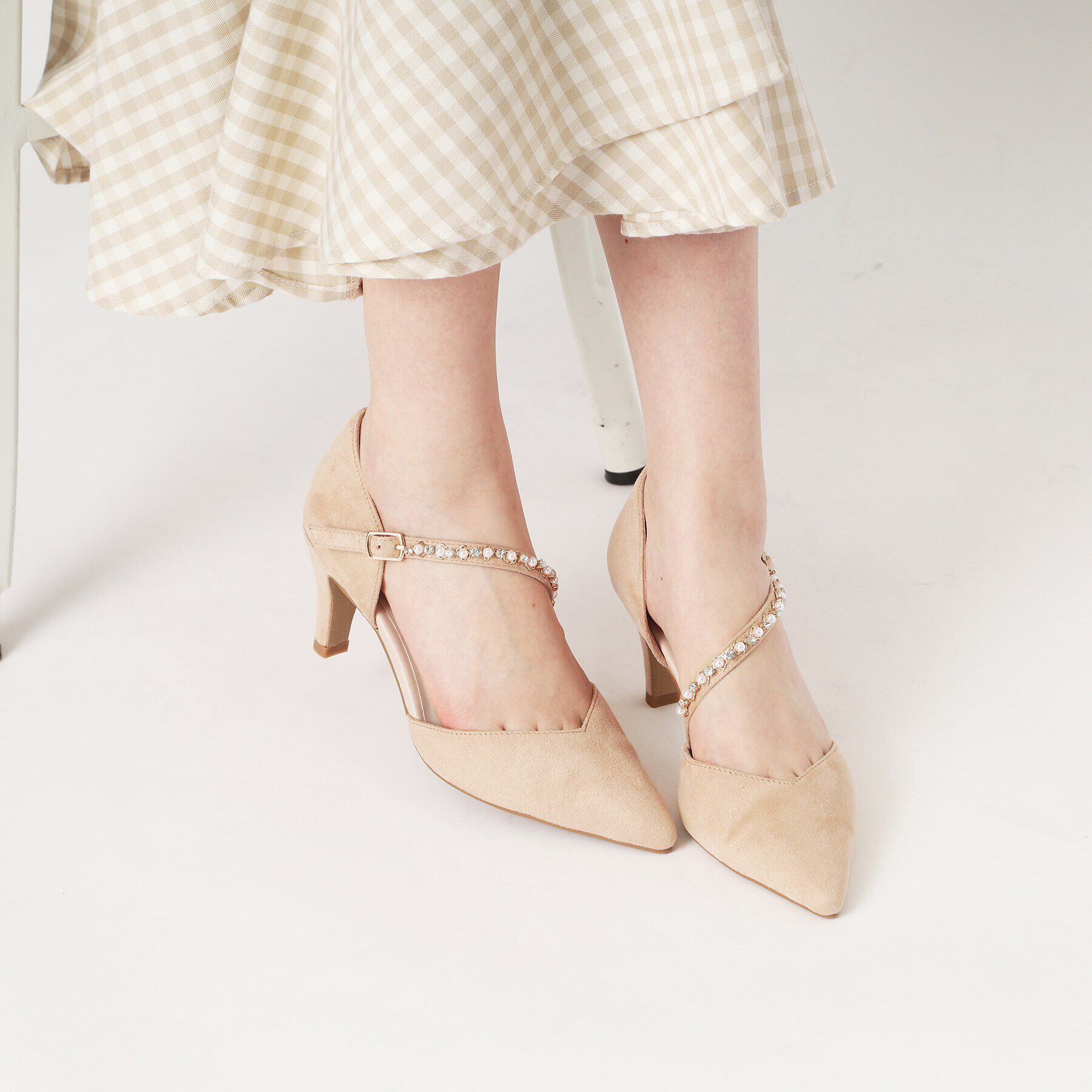 ESPERANZA「斜めストラップパンプス 結婚式二次会 パーティー 24SS」|パンプス|