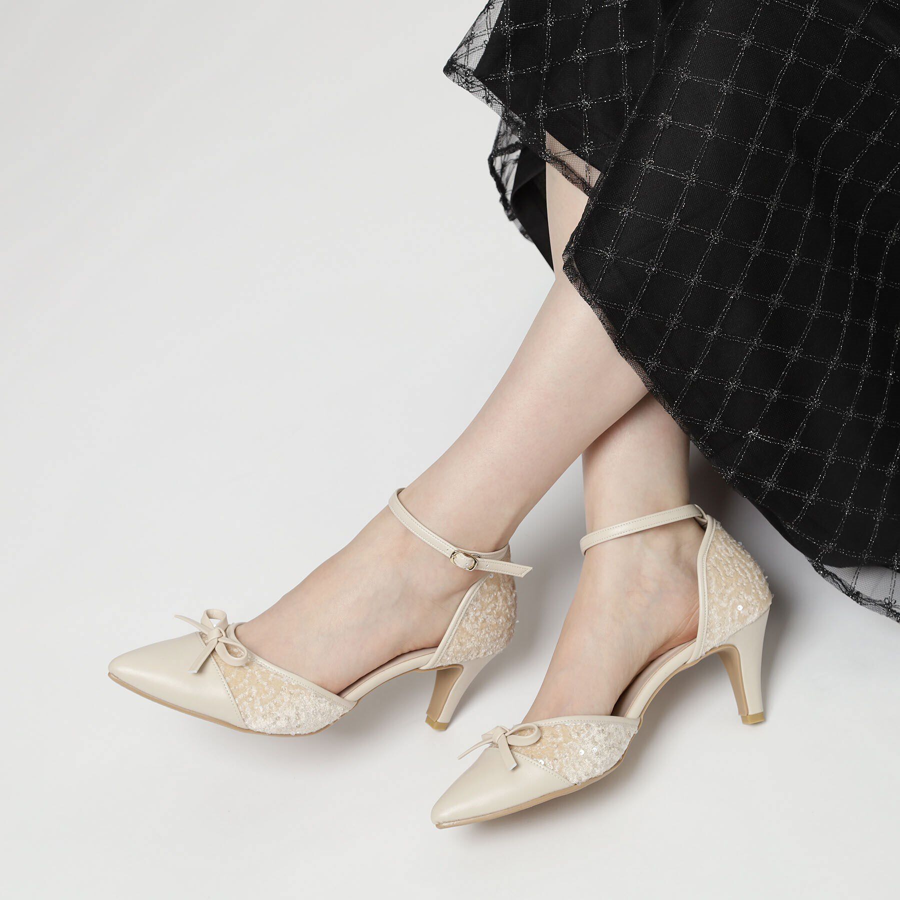 ESPERANZA「スパンコールセパレートパンプス」|パンプス|