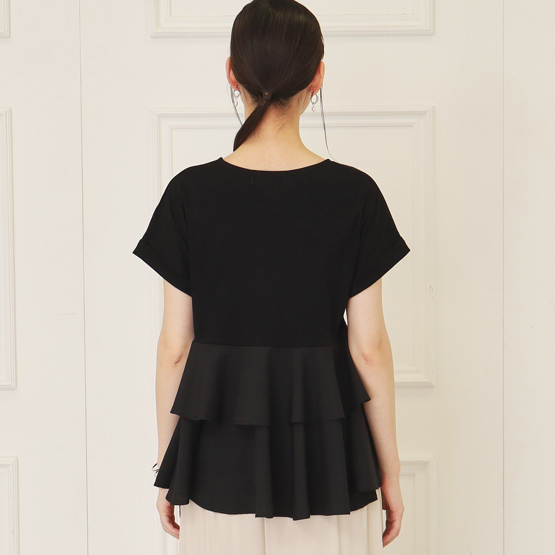 SunaUna「【接触冷感／体系カバー】ティアードチュニックプルオーバー」|Tシャツ・カットソー|