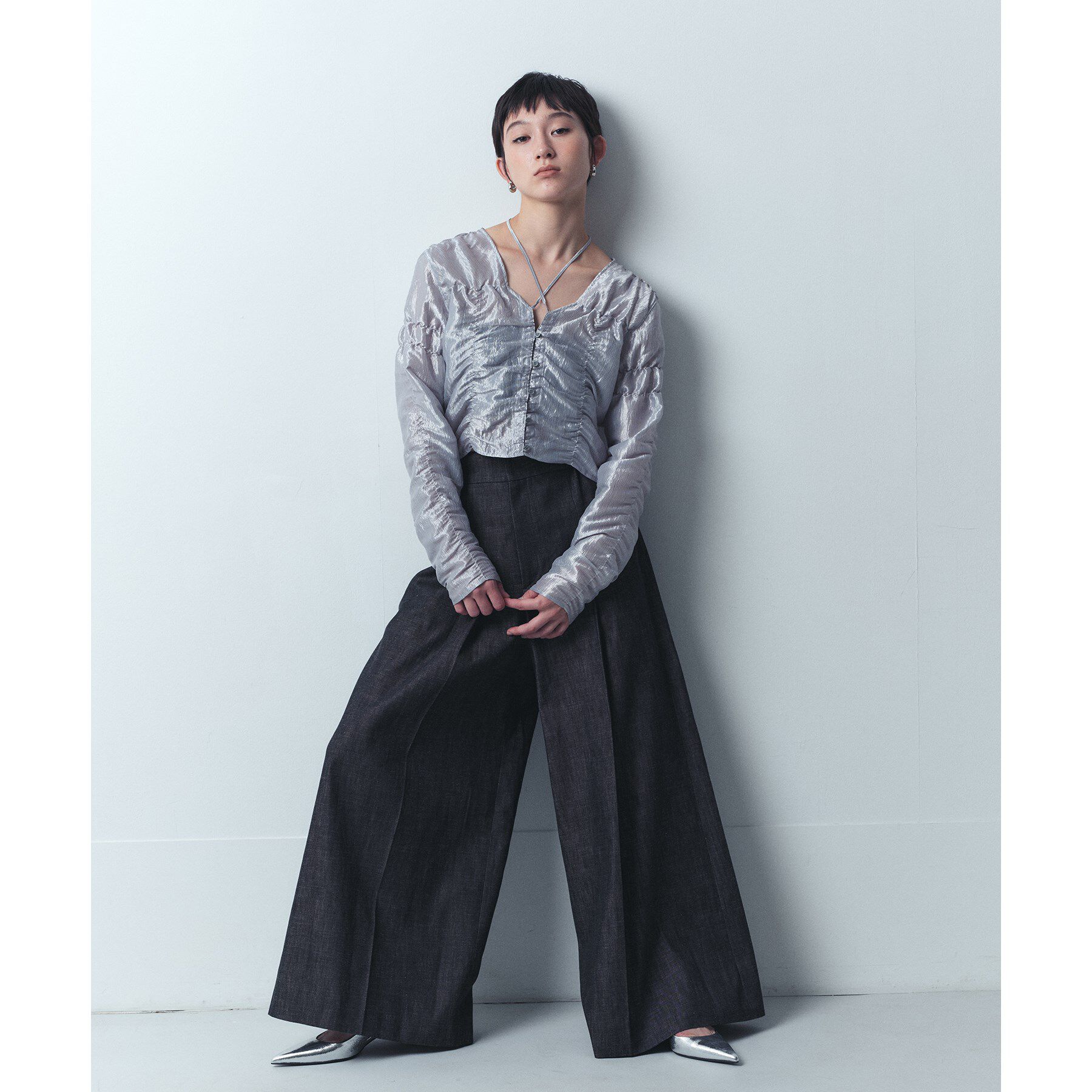 CODE A「pleated wide leg trousers」|その他|