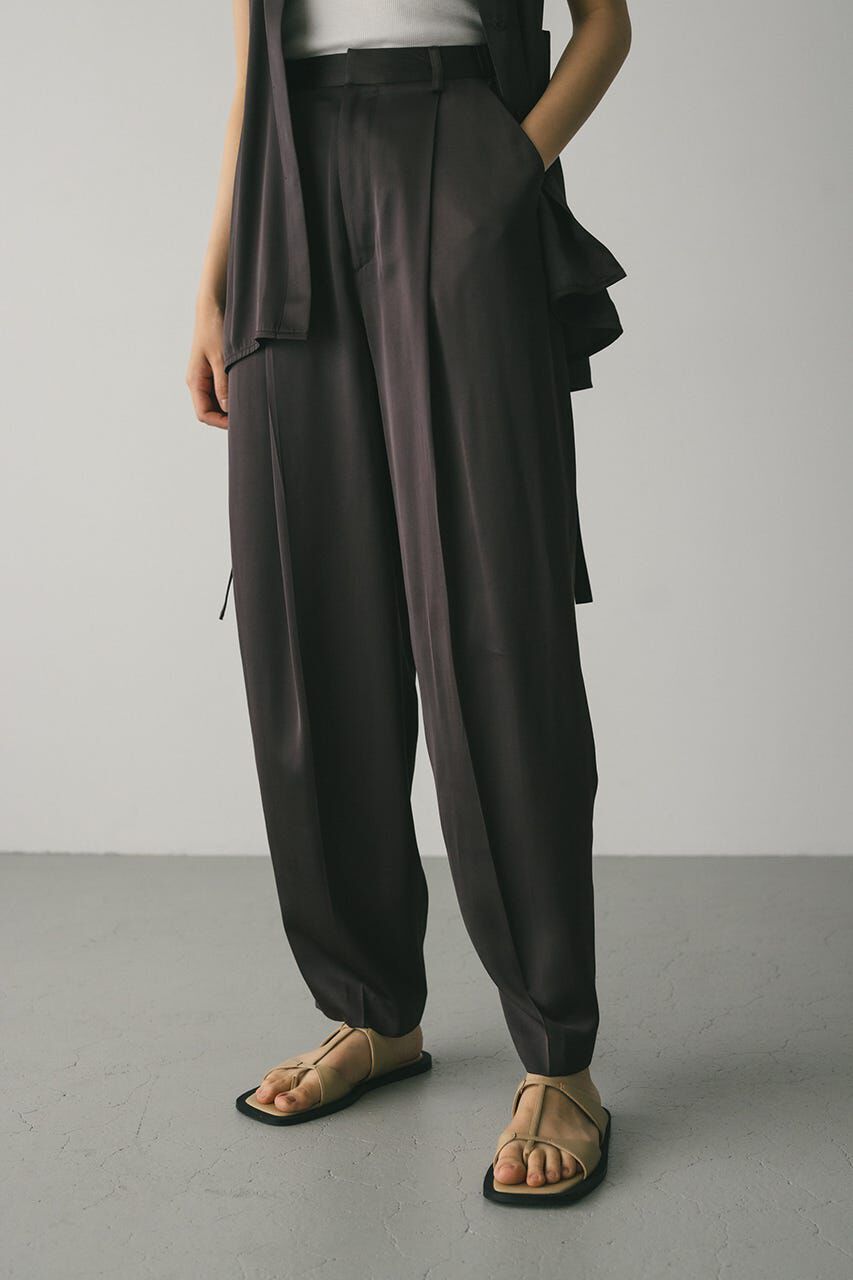 STYLEMIXER「サテンタックフォルムパンツ」|その他|BRN