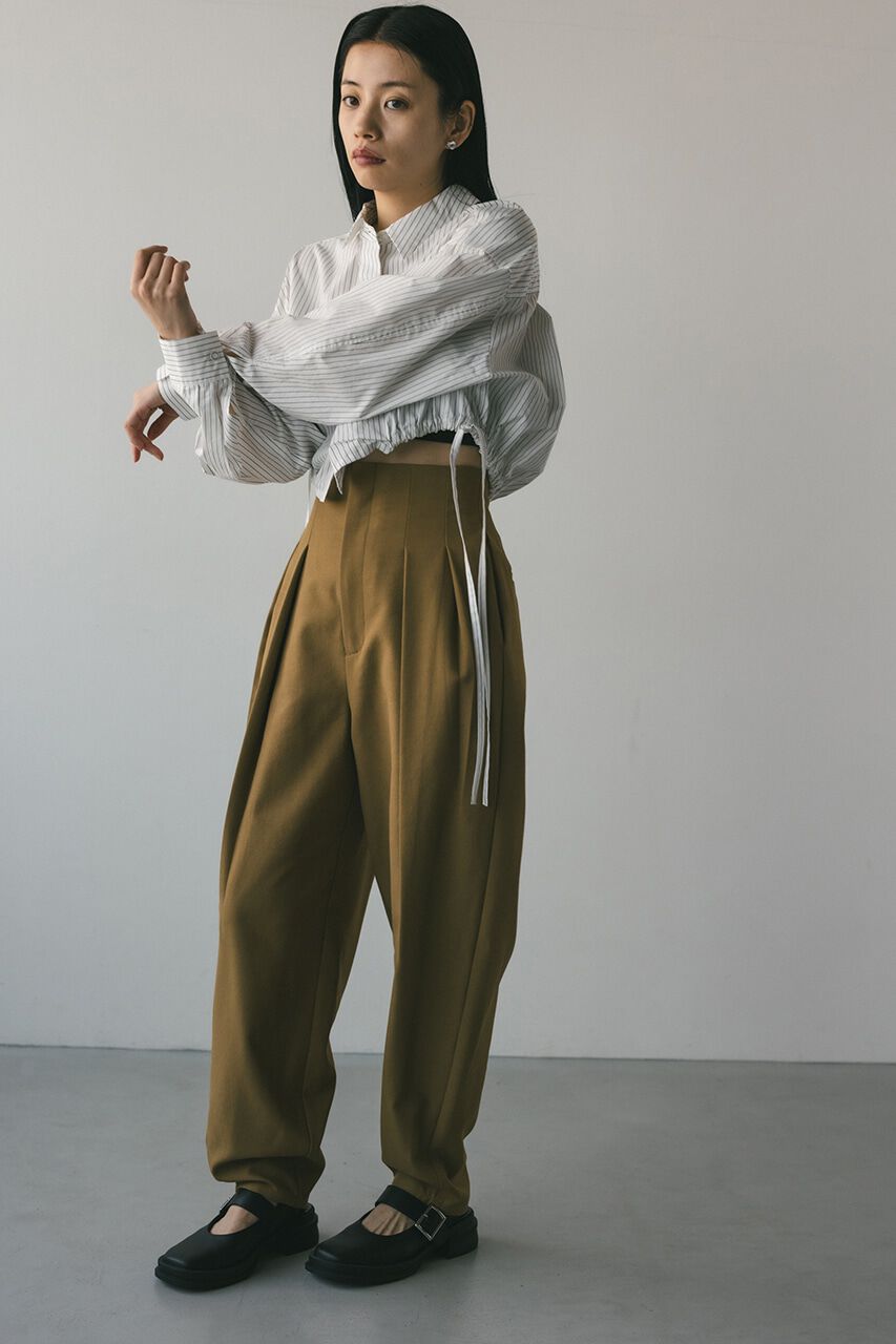 STYLEMIXER「ヘムギャザーショートシャツ」|シャツ・ブラウス|