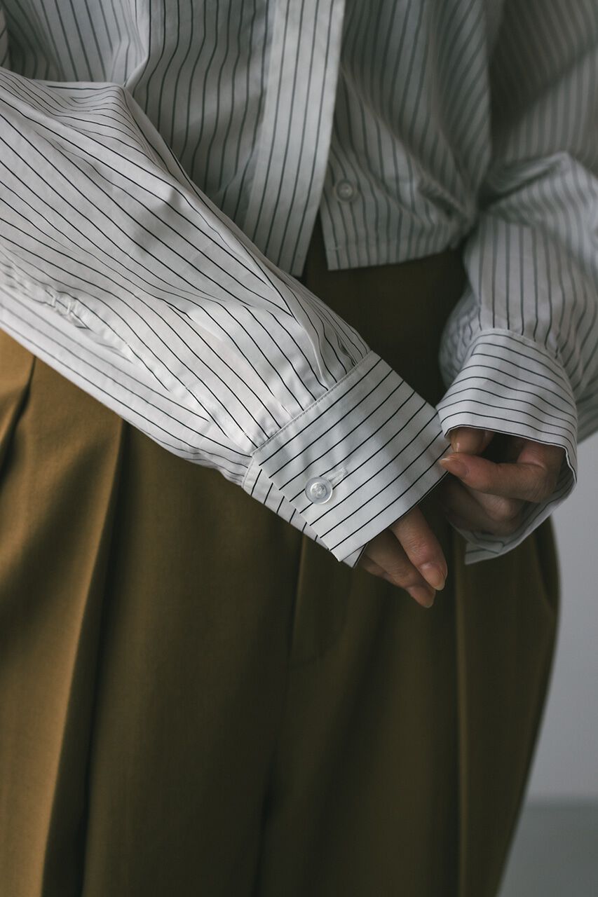 STYLEMIXER「ヘムギャザーショートシャツ」|シャツ・ブラウス|