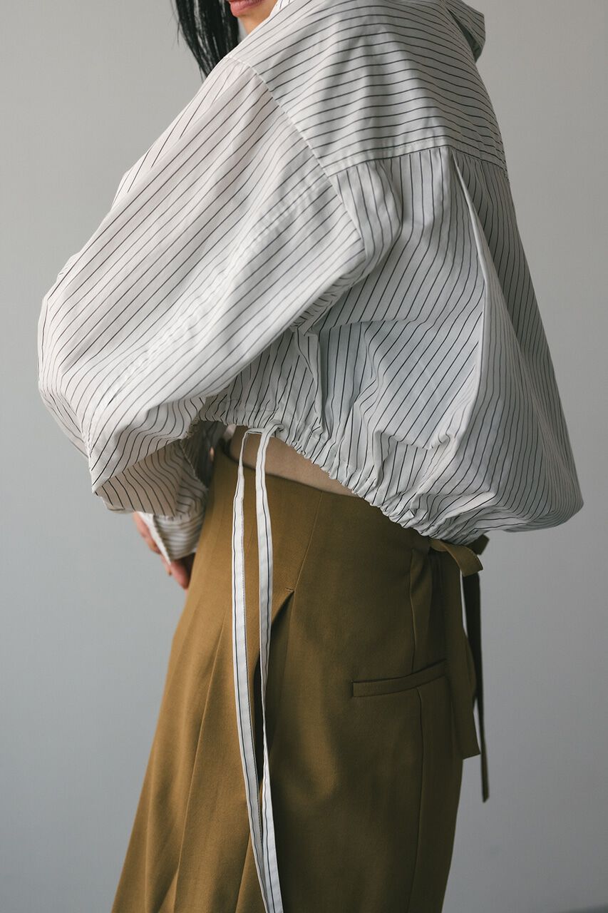 STYLEMIXER「ヘムギャザーショートシャツ」|シャツ・ブラウス|