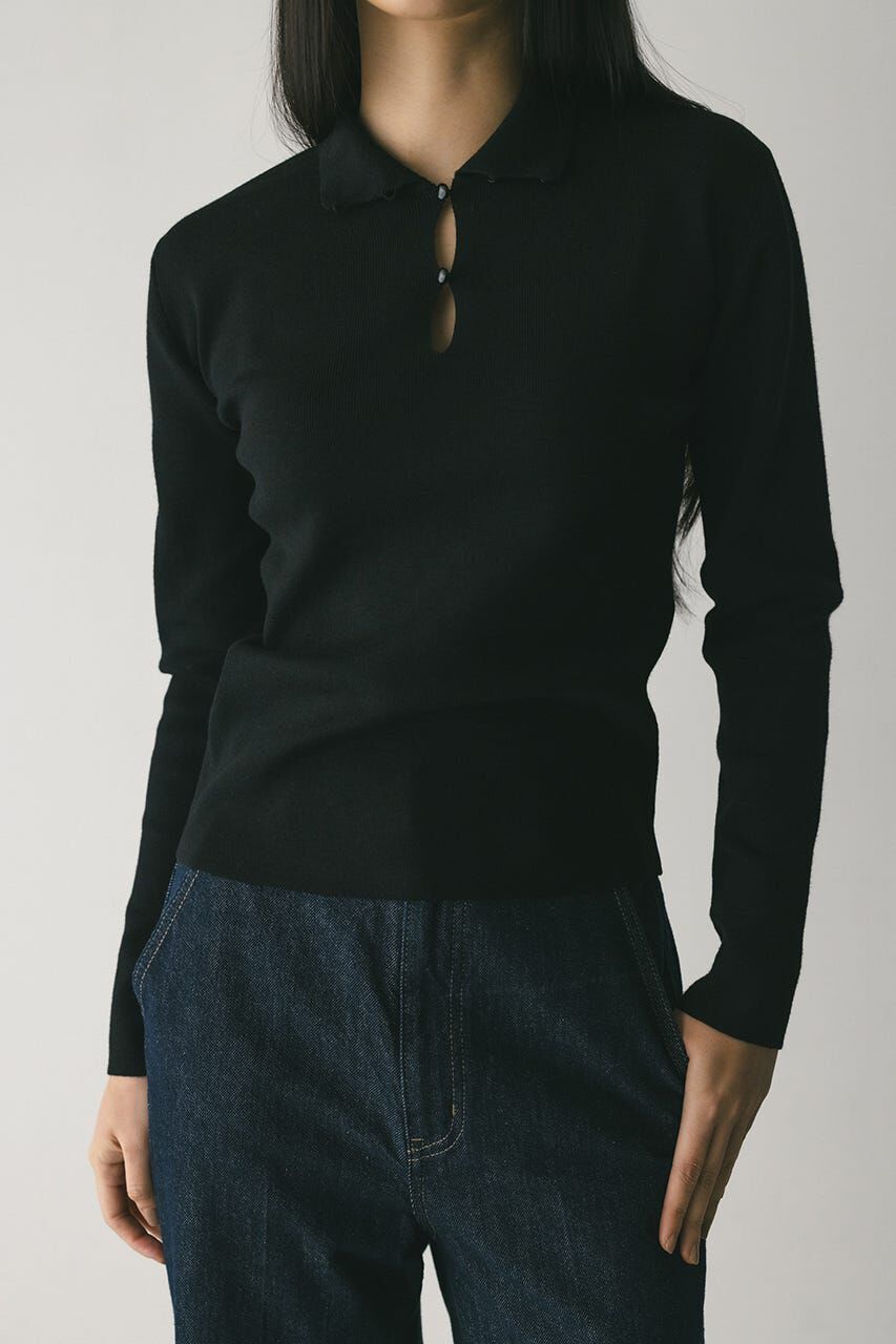 STYLEMIXER「2WAYネックニットトップ」|ニット・セーター|BLK