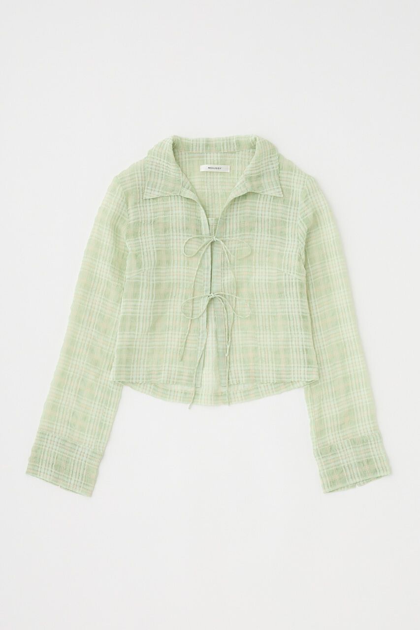 MOUSSY「FRONT TIED CHECK シャツ」|シャツ・ブラウス|