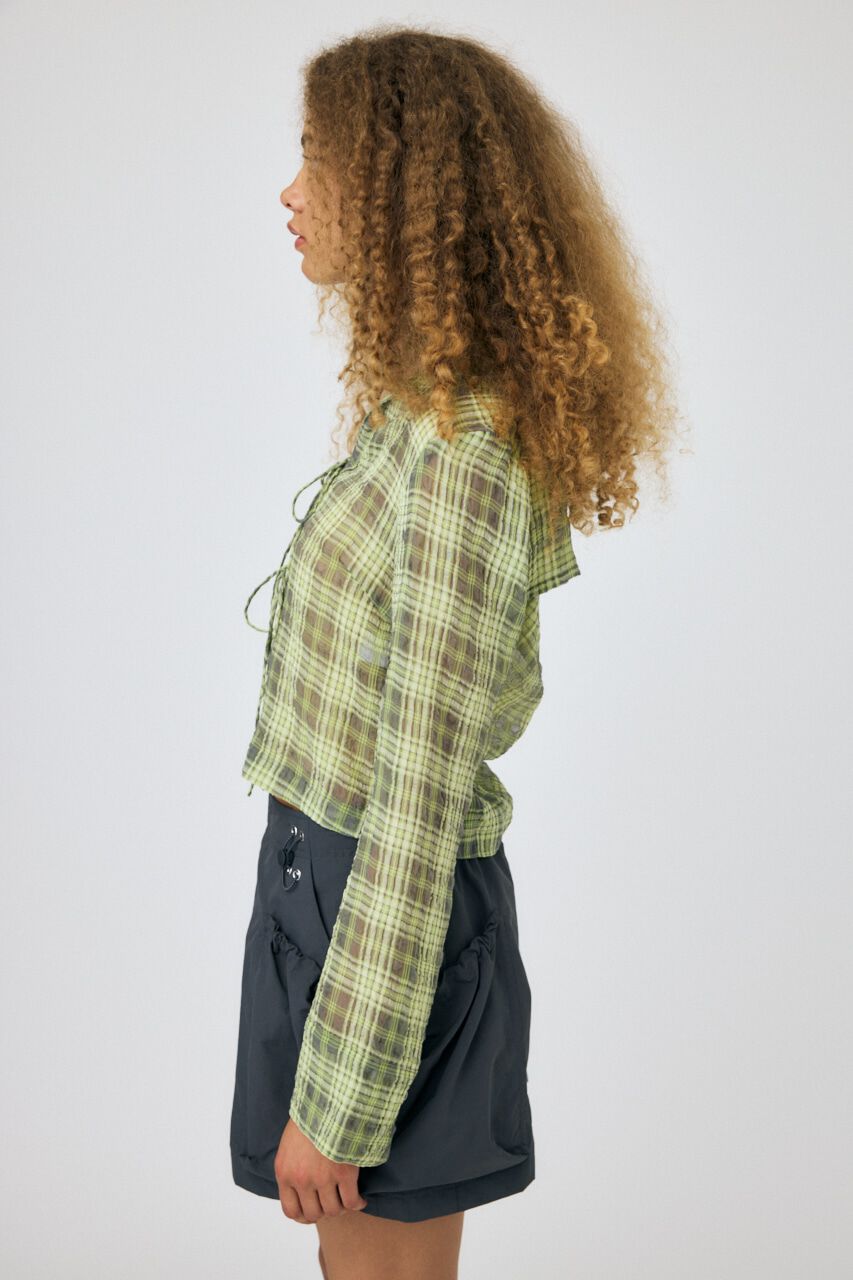 MOUSSY「FRONT TIED CHECK シャツ」|シャツ・ブラウス|