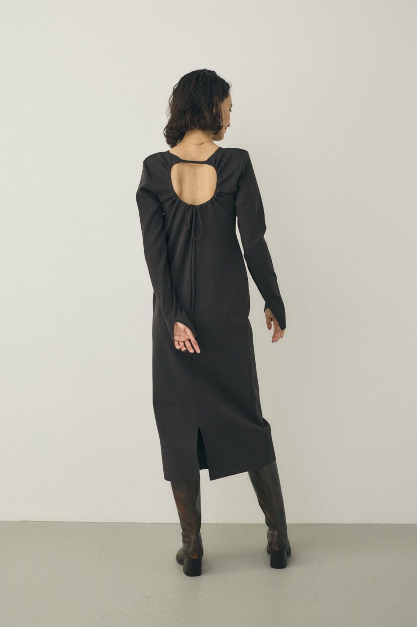 MOUSSY「バックオープンニットワンピース　リサイクルポリエステル使用」|ワンピース|