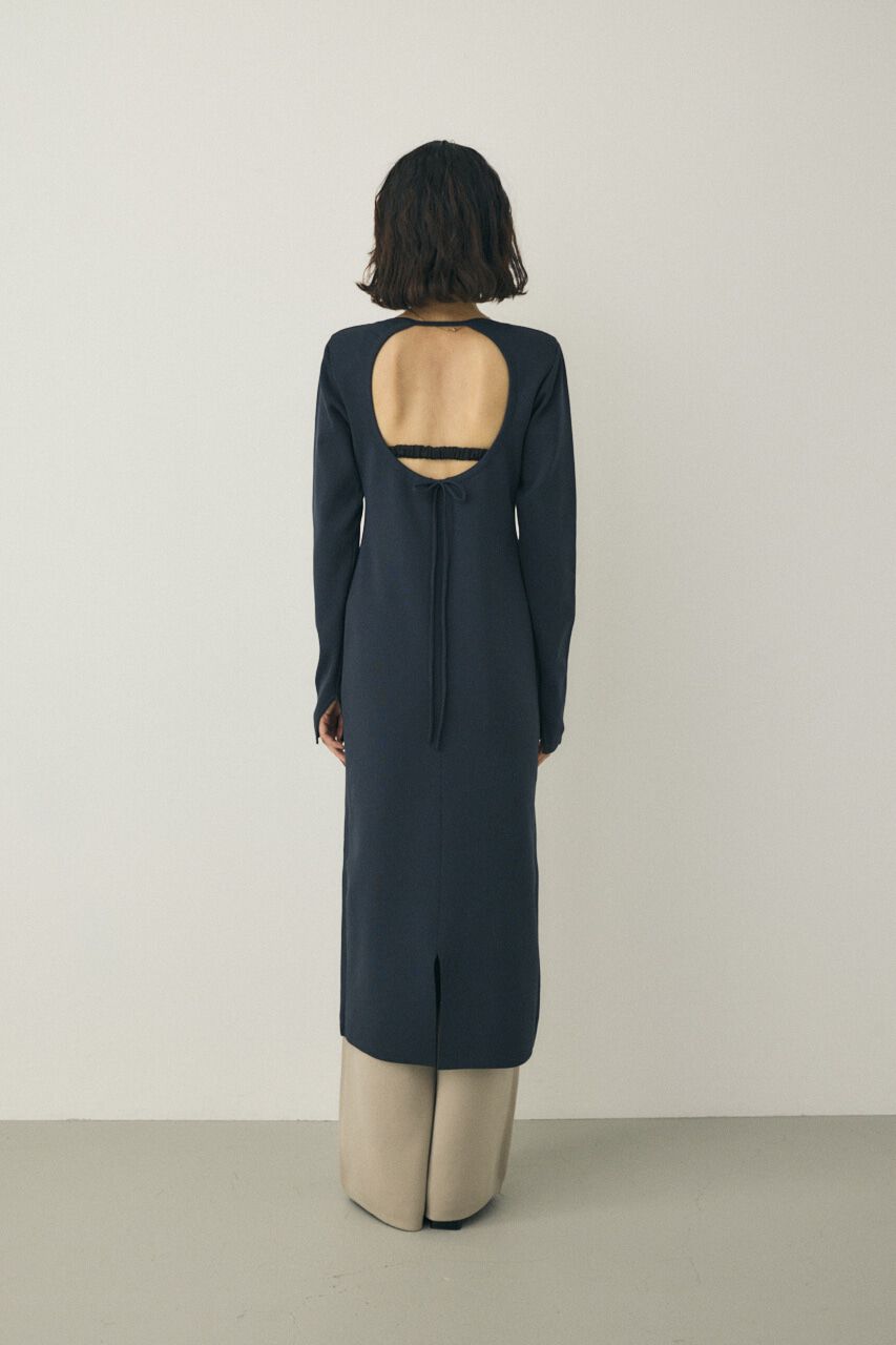 MOUSSY「バックオープンニットワンピース　リサイクルポリエステル使用」|ワンピース|