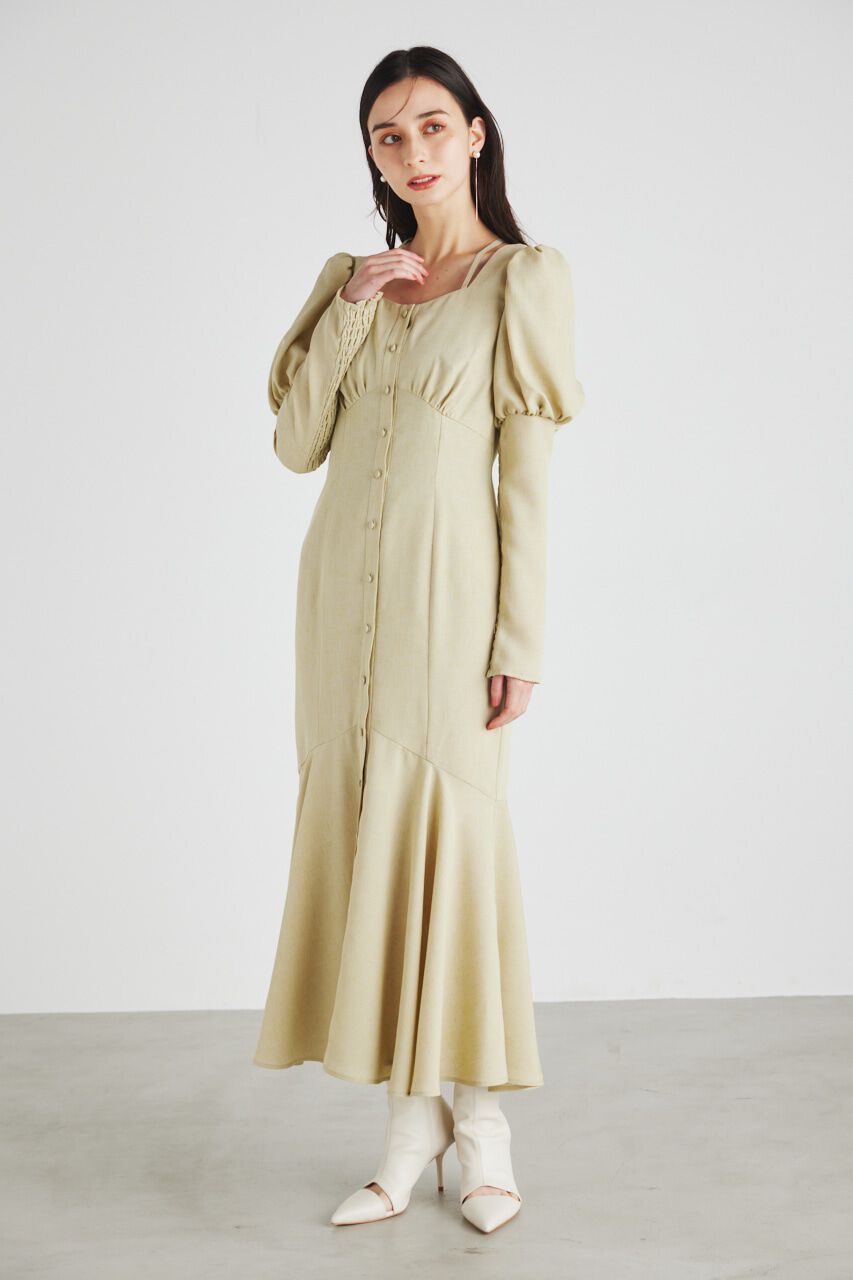 rienda「ボリュームスリーブビスチェパターンマーメイドOP」|ワンピース|