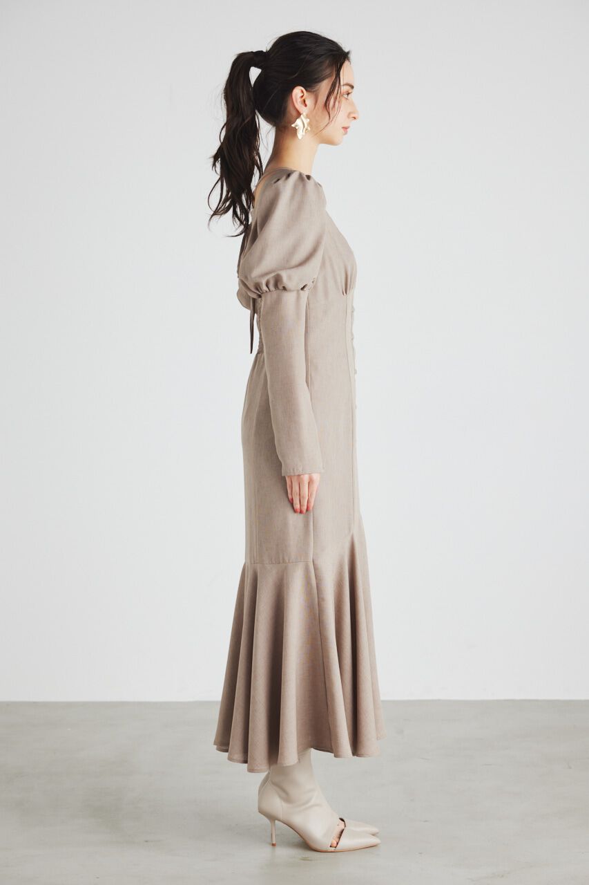 rienda「ボリュームスリーブビスチェパターンマーメイドOP」|ワンピース|