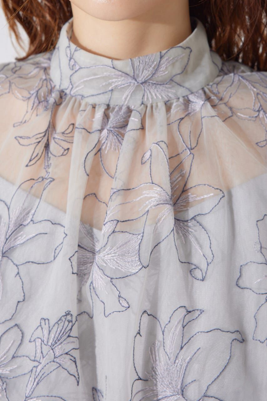 rienda「エンブロイダリーチュールブラウス」|シャツ・ブラウス|