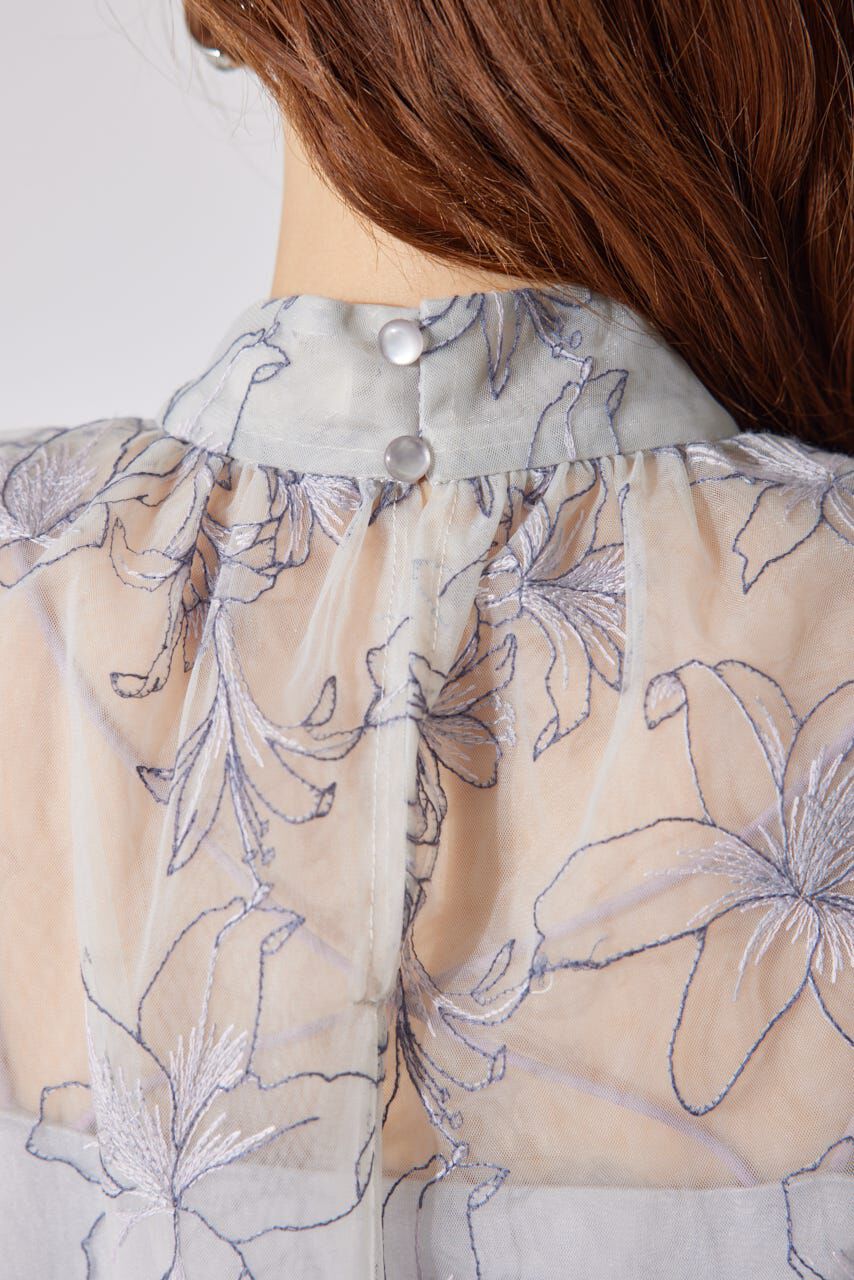 rienda「エンブロイダリーチュールブラウス」|シャツ・ブラウス|