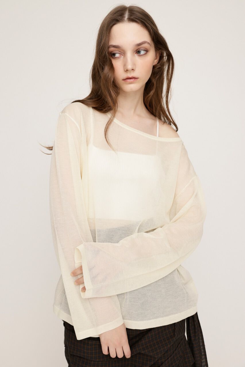 SLY「OVERSIZE SHEER トップス」|ニット・セーター|