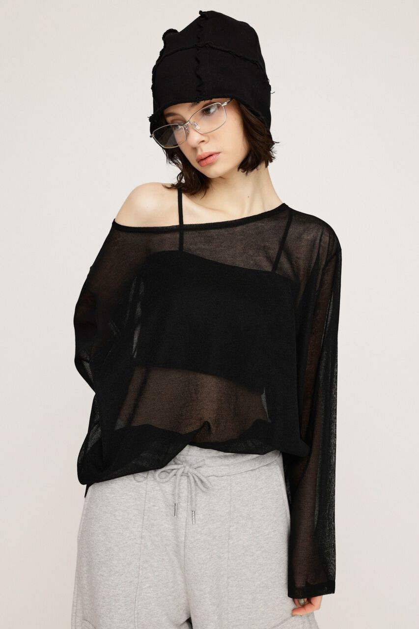 SLY「OVERSIZE SHEER トップス」|ニット・セーター|