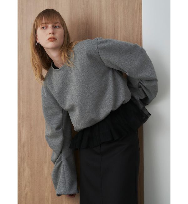 ELENDEEK「VOLUME TUCK SL CS」|Tシャツ・カットソー|グレー