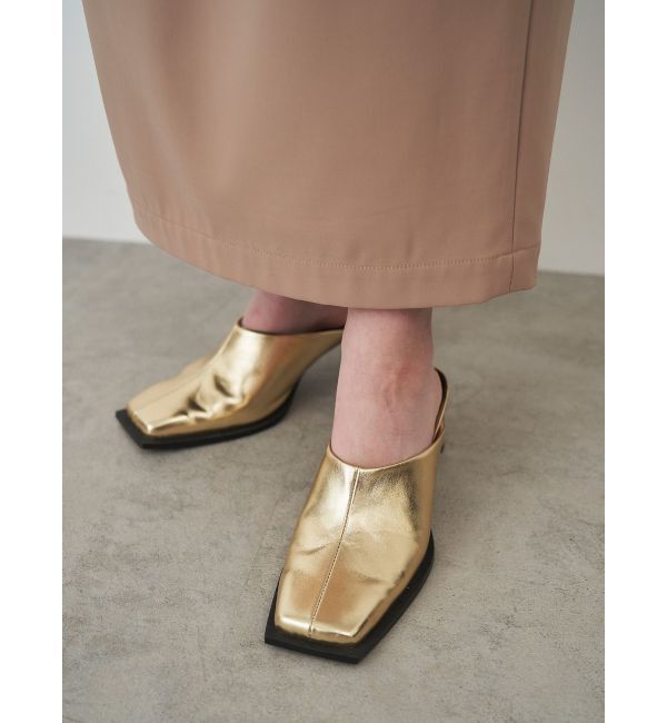 ELENDEEK「SQUARE SLIDER SHOES」|サンダル|