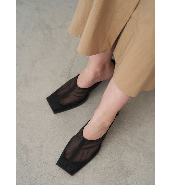 ELENDEEK「SQUARE SLIDER SHOES」|サンダル|