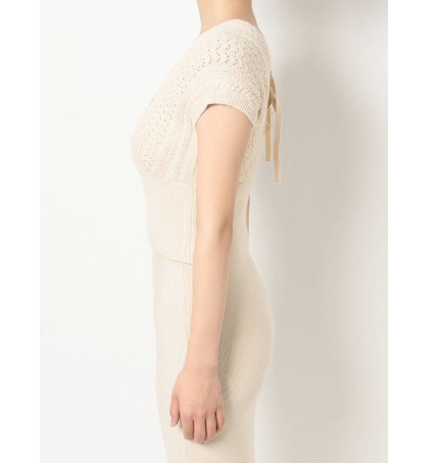 RESEXXY「ケーブルカシュクールニットトップス【セットアップ着用可能】」|ニット・セーター|