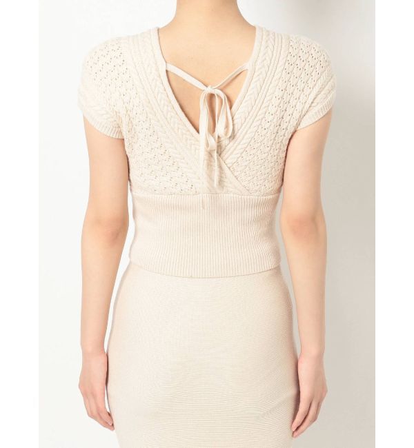 RESEXXY「ケーブルカシュクールニットトップス【セットアップ着用可能】」|ニット・セーター|