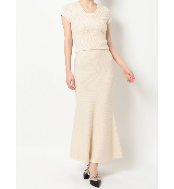 RESEXXY「ケーブルカシュクールニットトップス【セットアップ着用可能】」|ニット・セーター|