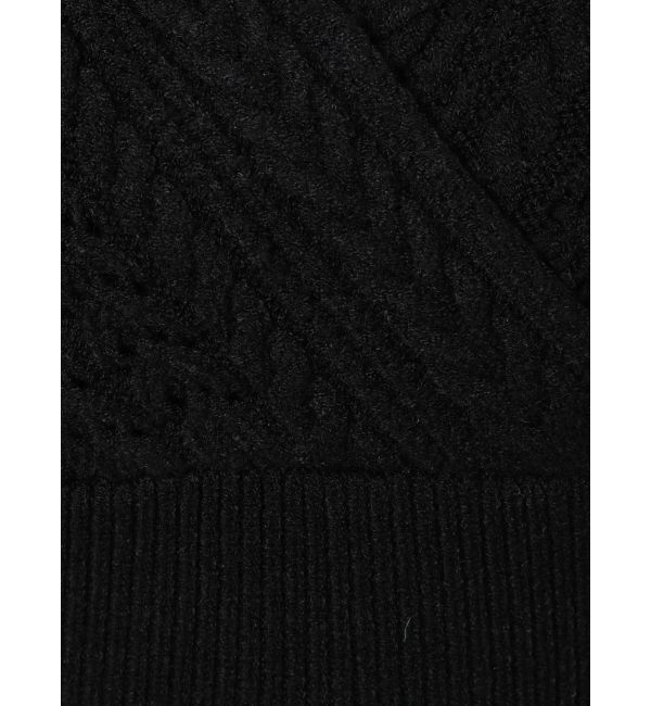 RESEXXY「ケーブルカシュクールニットトップス【セットアップ着用可能】」|ニット・セーター|