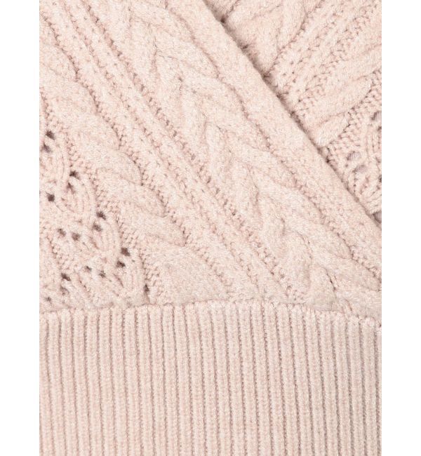 RESEXXY「ケーブルカシュクールニットトップス【セットアップ着用可能】」|ニット・セーター|