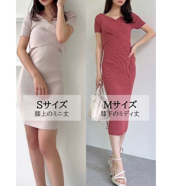RESEXXY「フロントクロスニットワンピース」|ワンピース|