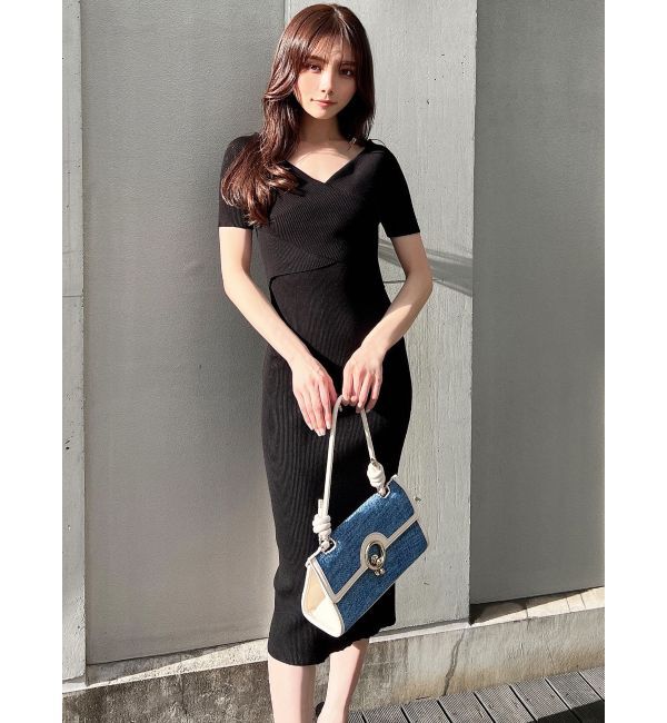 RESEXXY「フロントクロスニットワンピース」|ワンピース|
