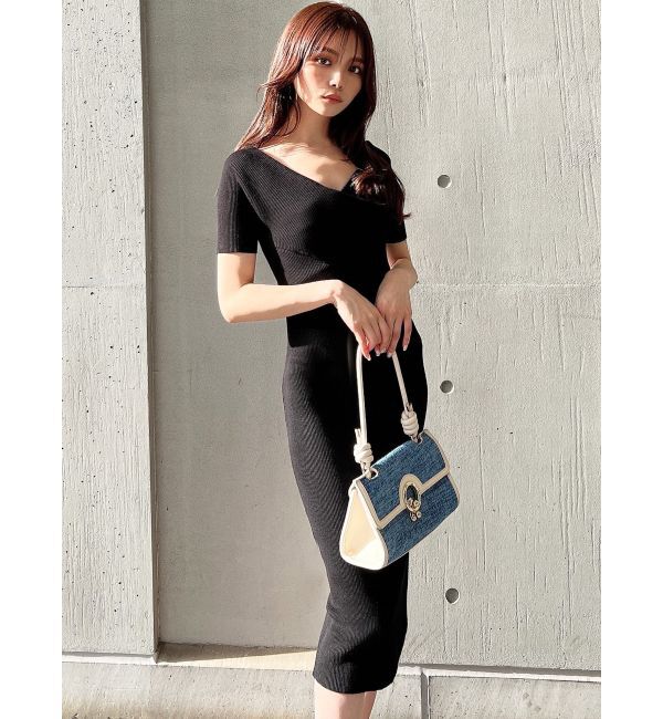 RESEXXY「フロントクロスニットワンピース」|ワンピース|