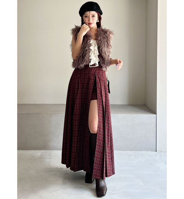 RESEXXY「ワイドプリーツレイヤードフレアスカート」|スカート|