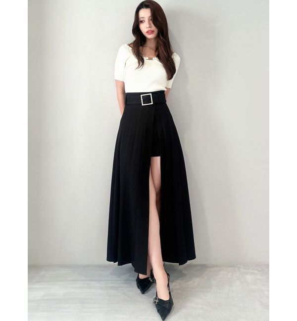 RESEXXY「ワイドプリーツレイヤードフレアスカート」|スカート|