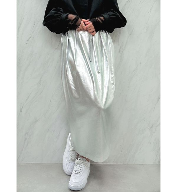 dazzlin「メタリックコクーンスカート」|スカート|シルバー