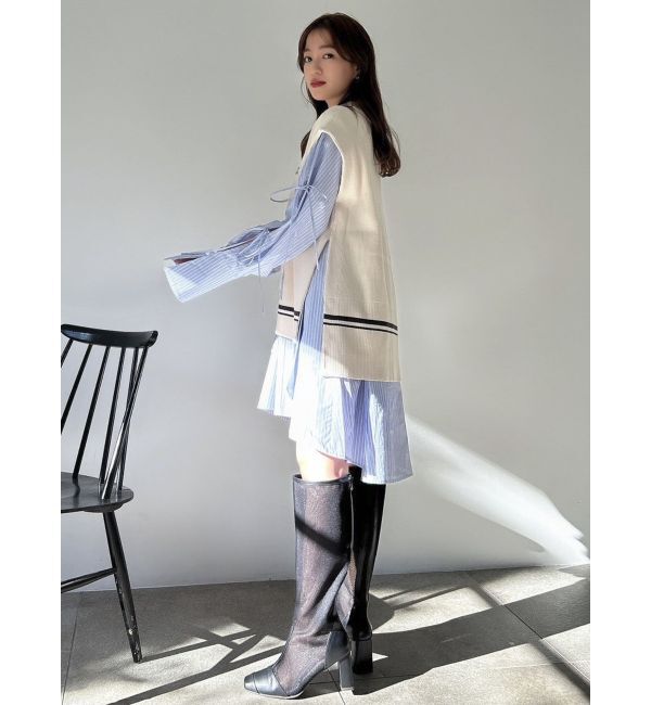 dazzlin「シャツイレフレアミニワンピース」|ワンピース|