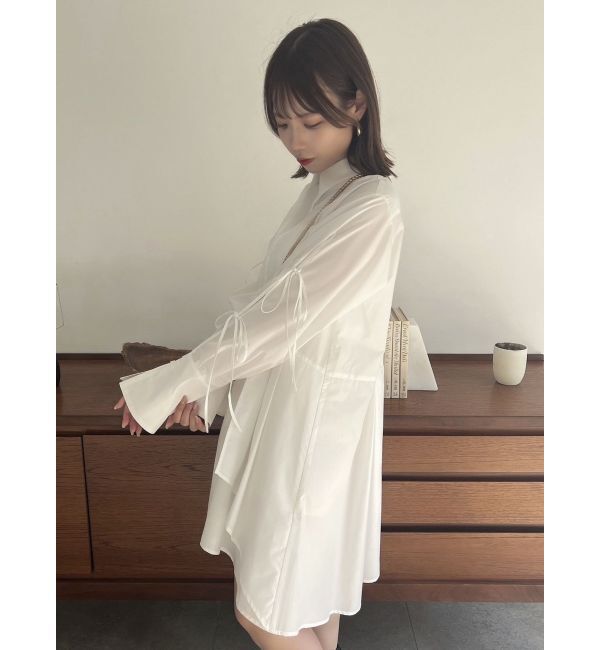 dazzlin「シャツイレフレアミニワンピース」|ワンピース|