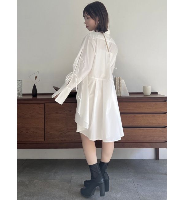 dazzlin「シャツイレフレアミニワンピース」|ワンピース|