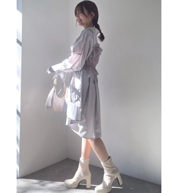 dazzlin「シャツイレフレアミニワンピース」|ワンピース|