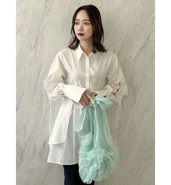 dazzlin「シャツイレフレアミニワンピース」|ワンピース|