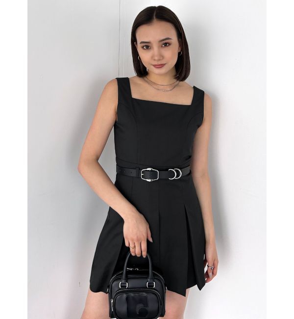 EMODA「プリーツマークミニワンピース」|ワンピース|ブラック