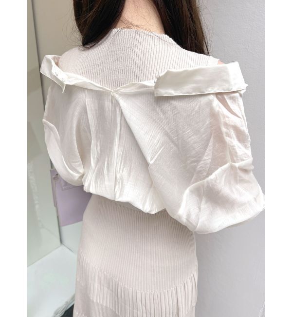 MERCURYDUO「異素材2WAYシャツドッキングハーフスリーブワンピース」|ワンピース|