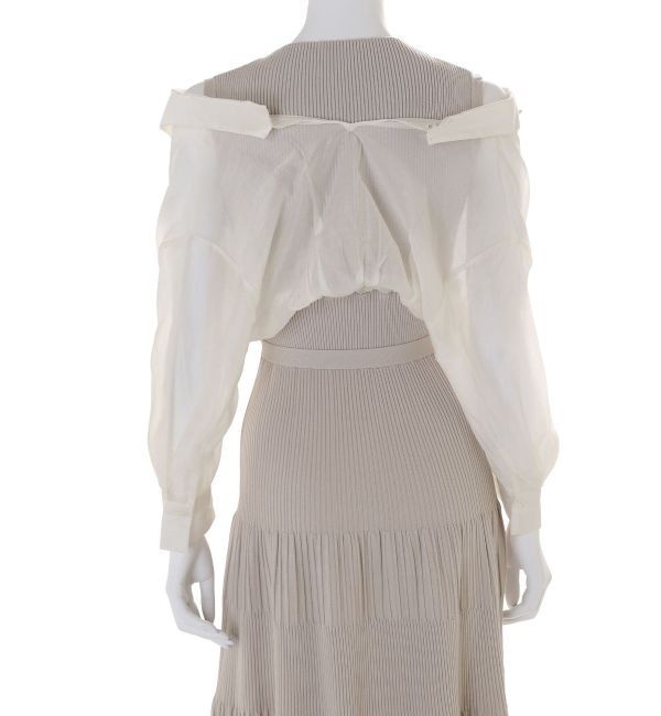 MERCURYDUO「異素材2WAYシャツドッキングハーフスリーブワンピース」|ワンピース|