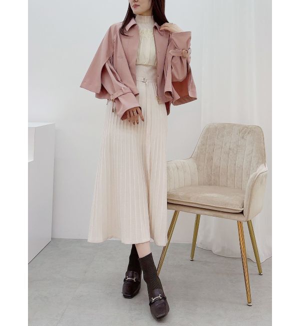 MERCURYDUO「マントショートトレンチコート」|トレンチコート|