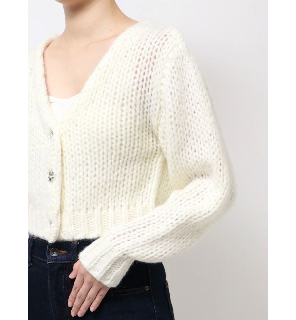 MERCURYDUO「ローゲージデザインボタンカーディガン」|カーディガン|