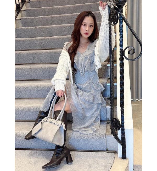 MERCURYDUO「ローゲージデザインボタンカーディガン」|カーディガン|